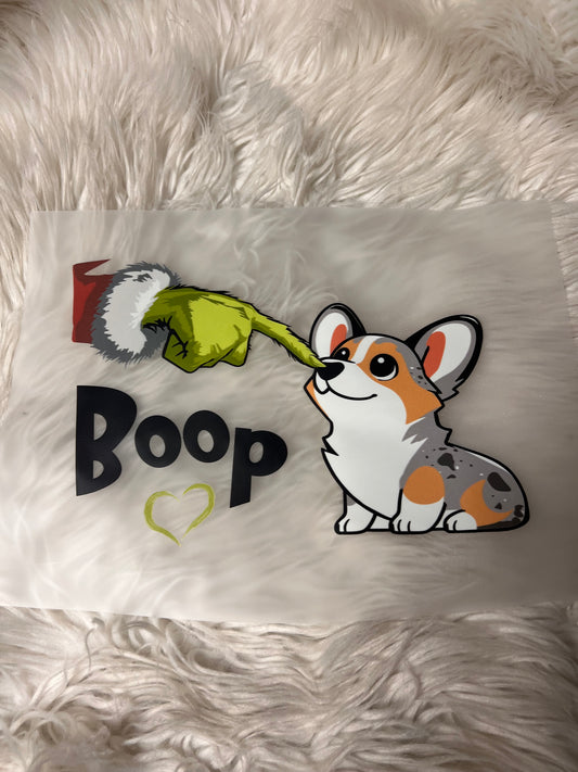 New DTF Christmas corgi