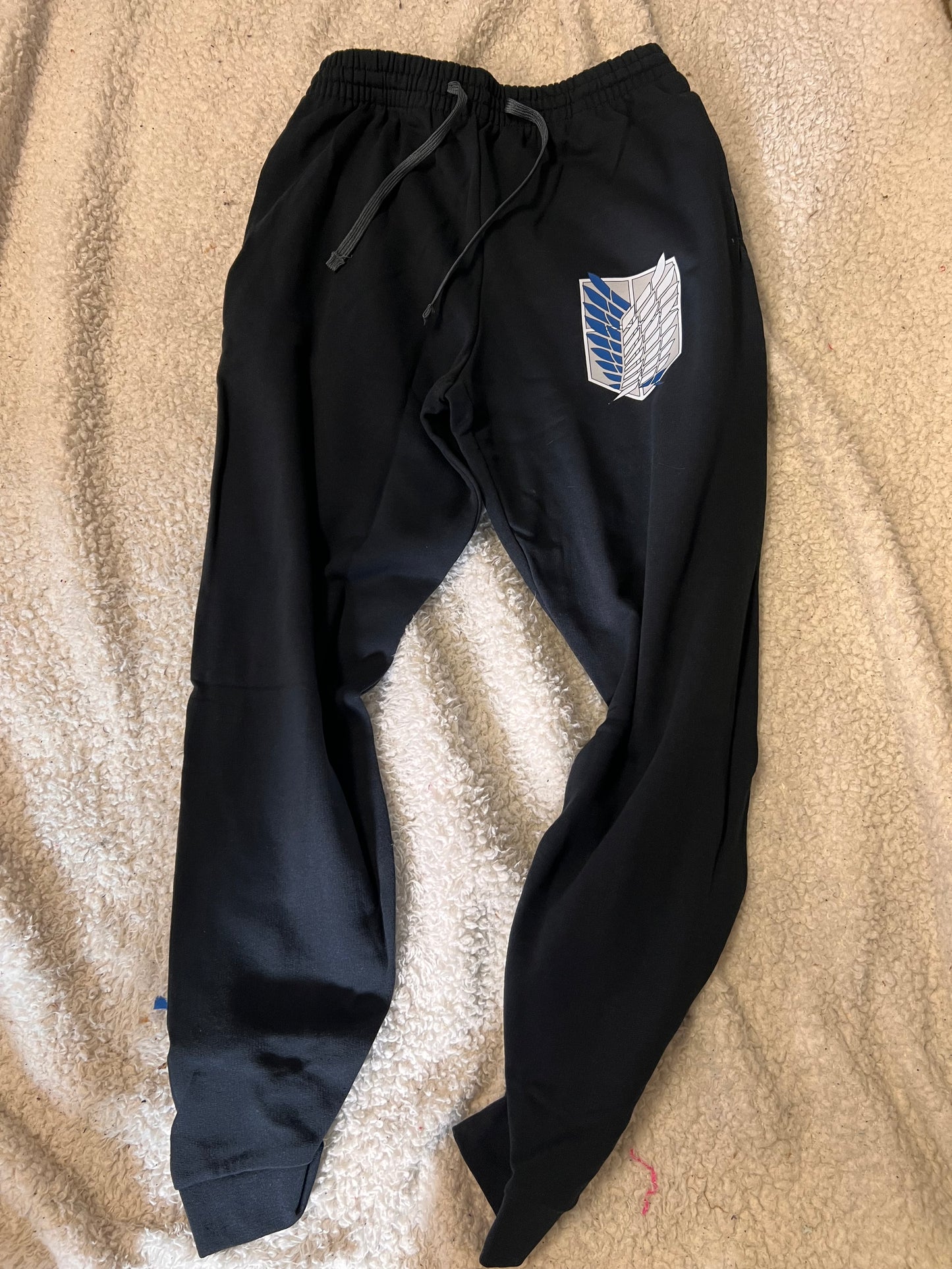 New unisex jerzees bottoms black titans anime ￼