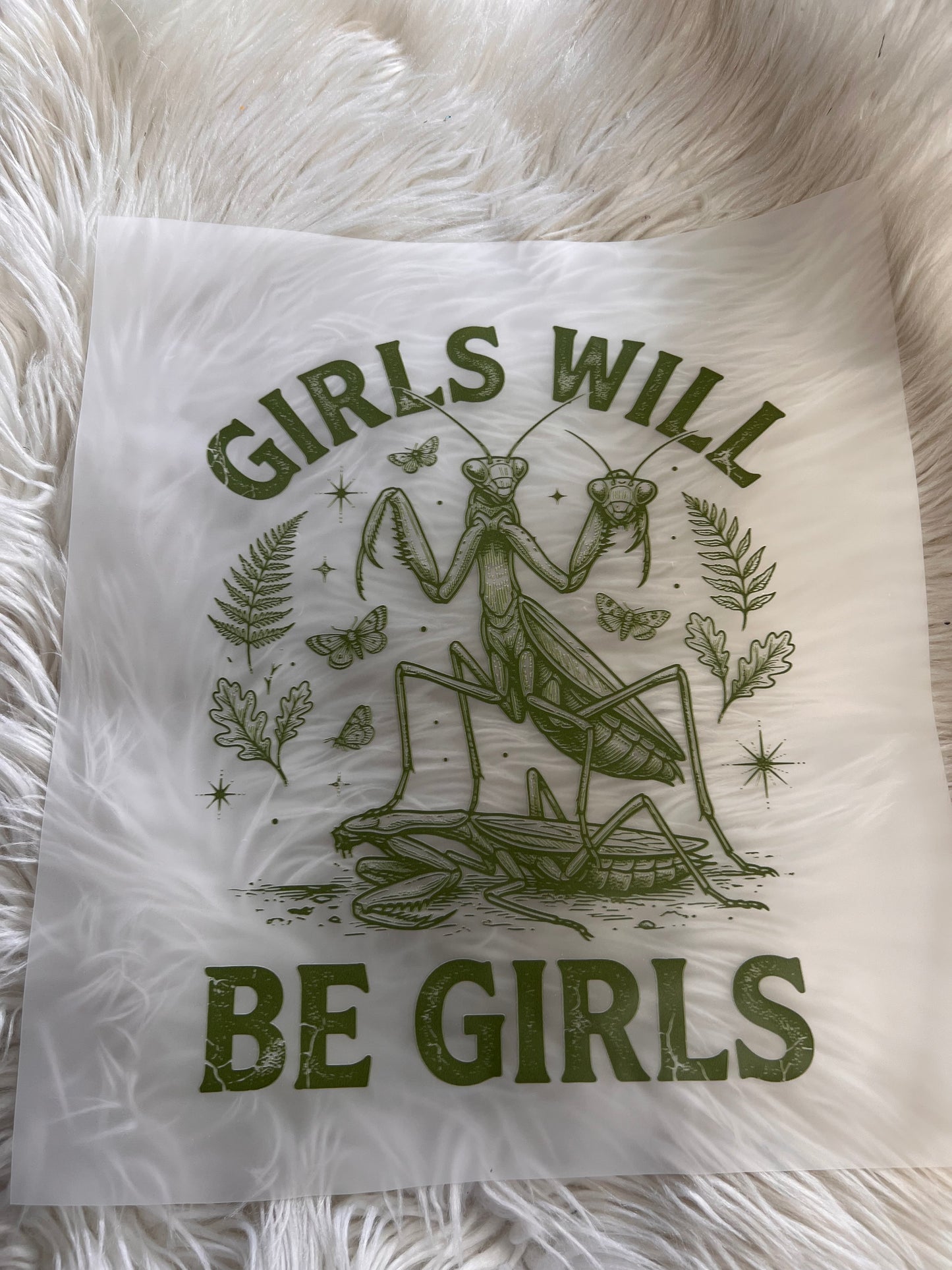 New funny DTF girls will be  girls  green ￼