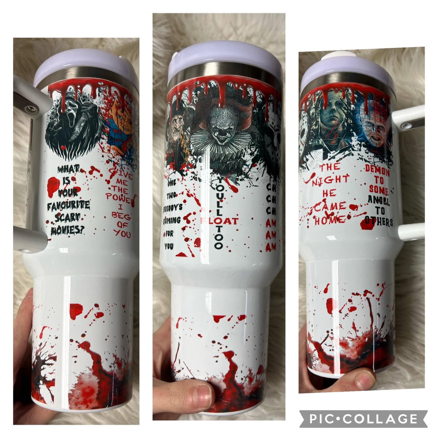 Brand new 40 ounce stainless steel Tumblr with handle  with plastic straw