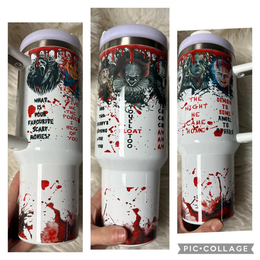 Brand new 40 ounce stainless steel Tumblr with handle  with plastic straw