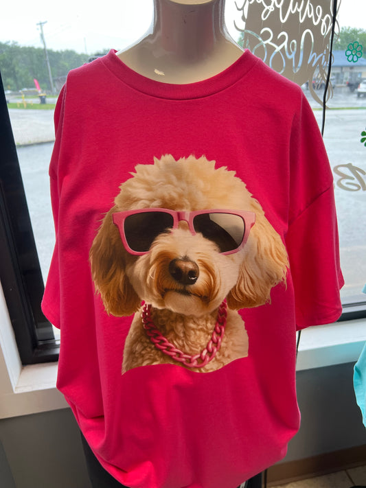 New unisex hot pink poodle/doodle ￼