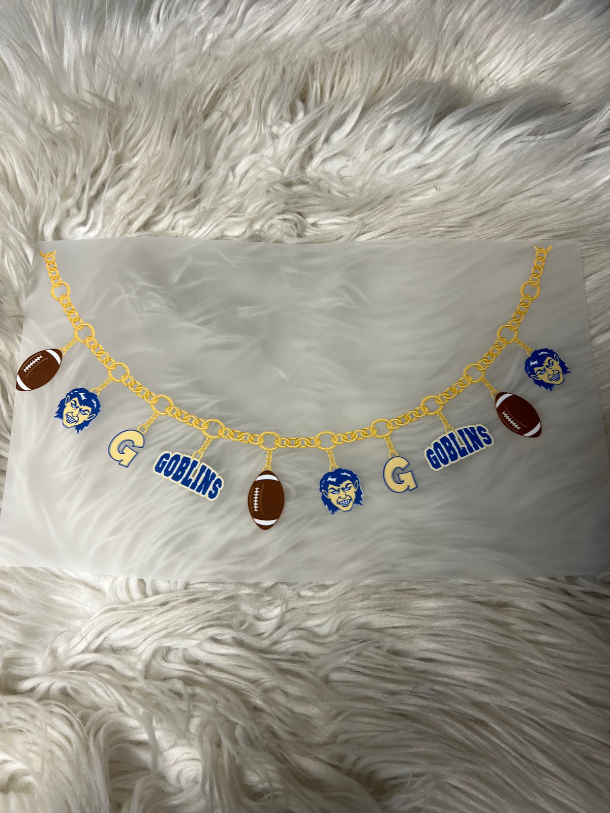 New DTF football necklace
