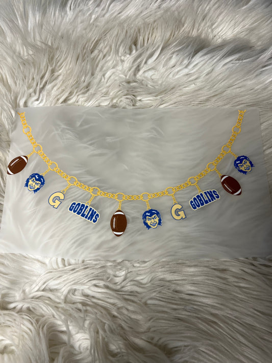 New DTF football necklace