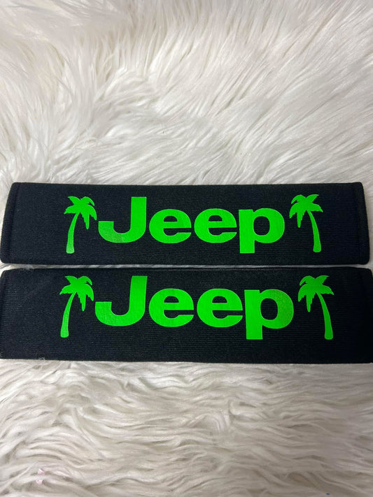 New seatbelt covers neon green