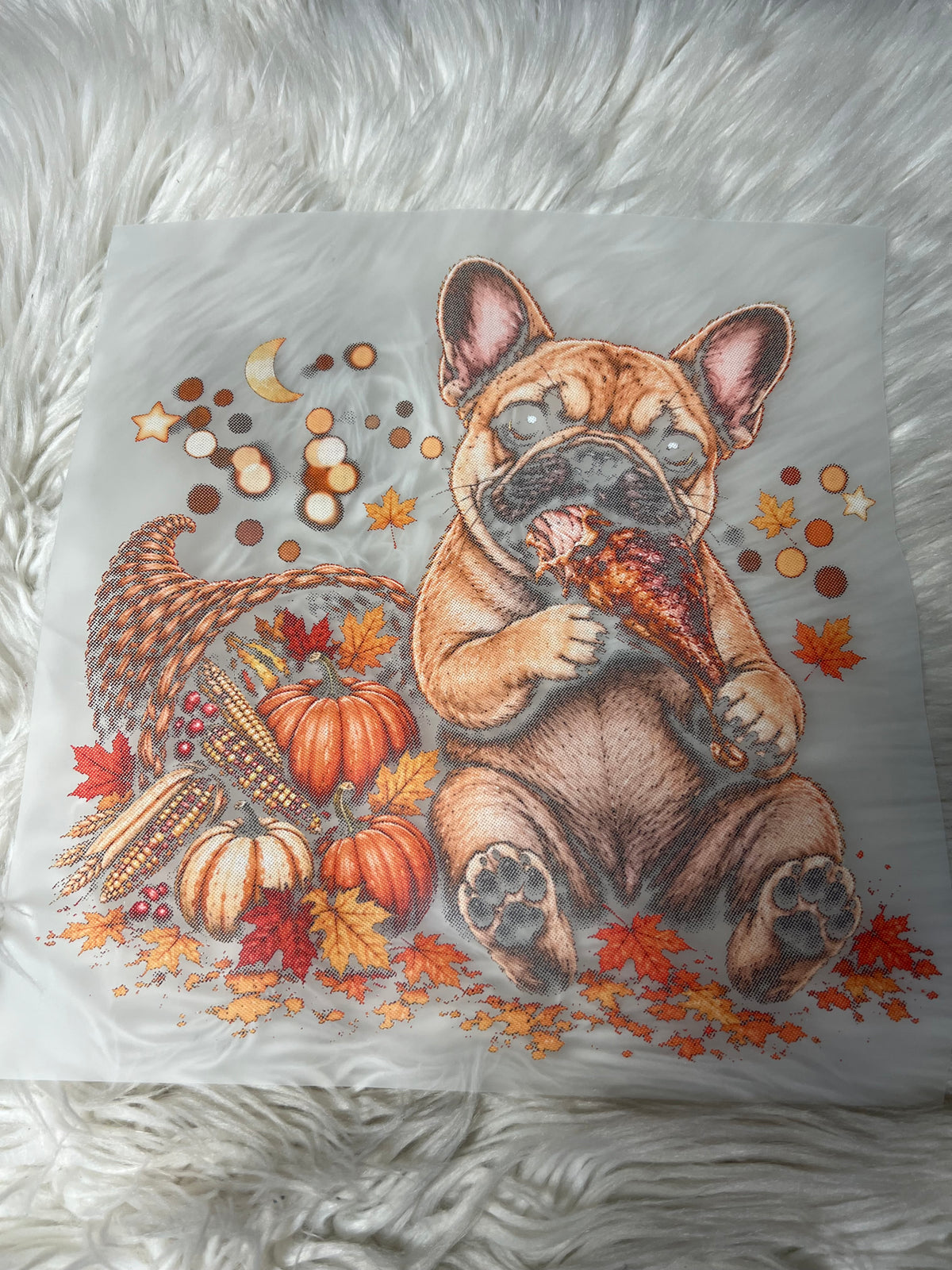 New DTF thanksgiving blackout french bulldog ￼