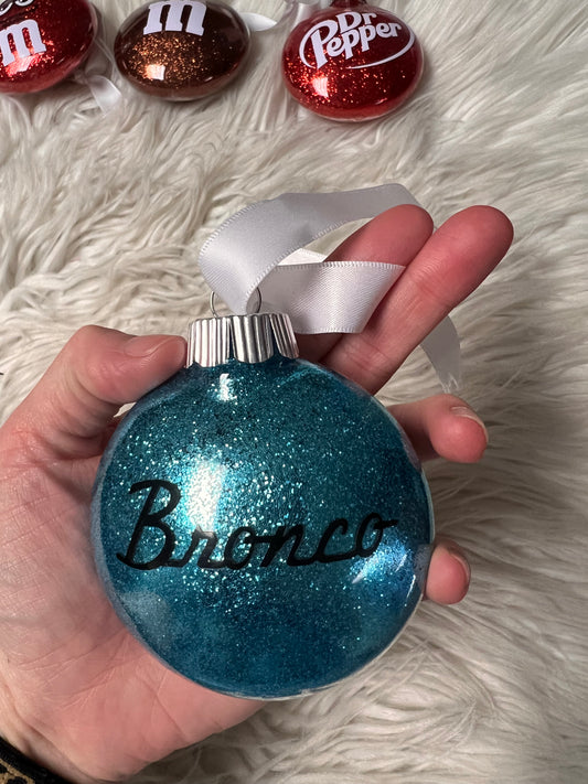 Glitter plastic ornament Christmas