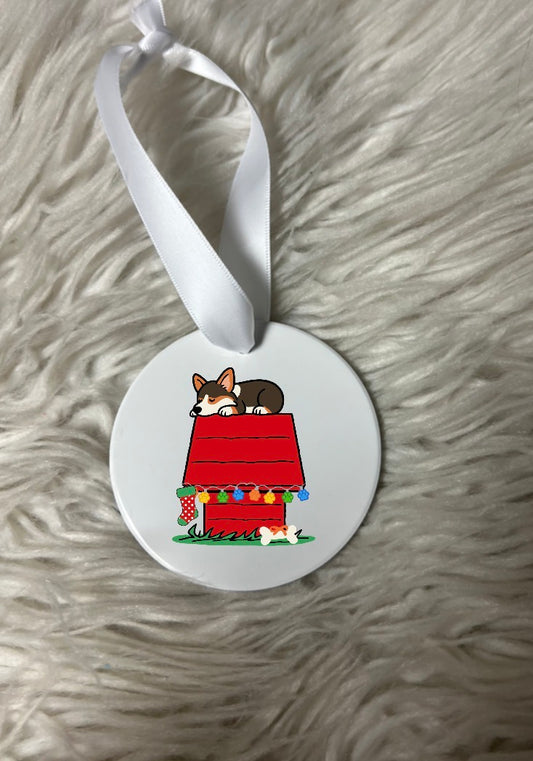 New Christmas ceramic ornament corgi