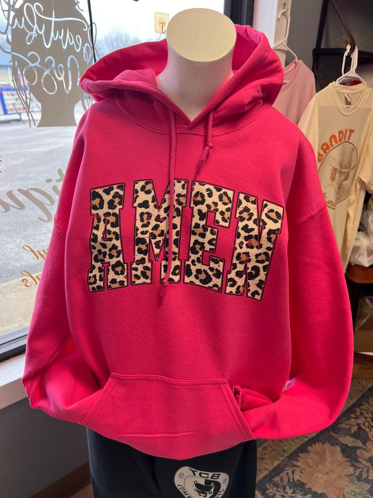 New unisex  hot pink amen