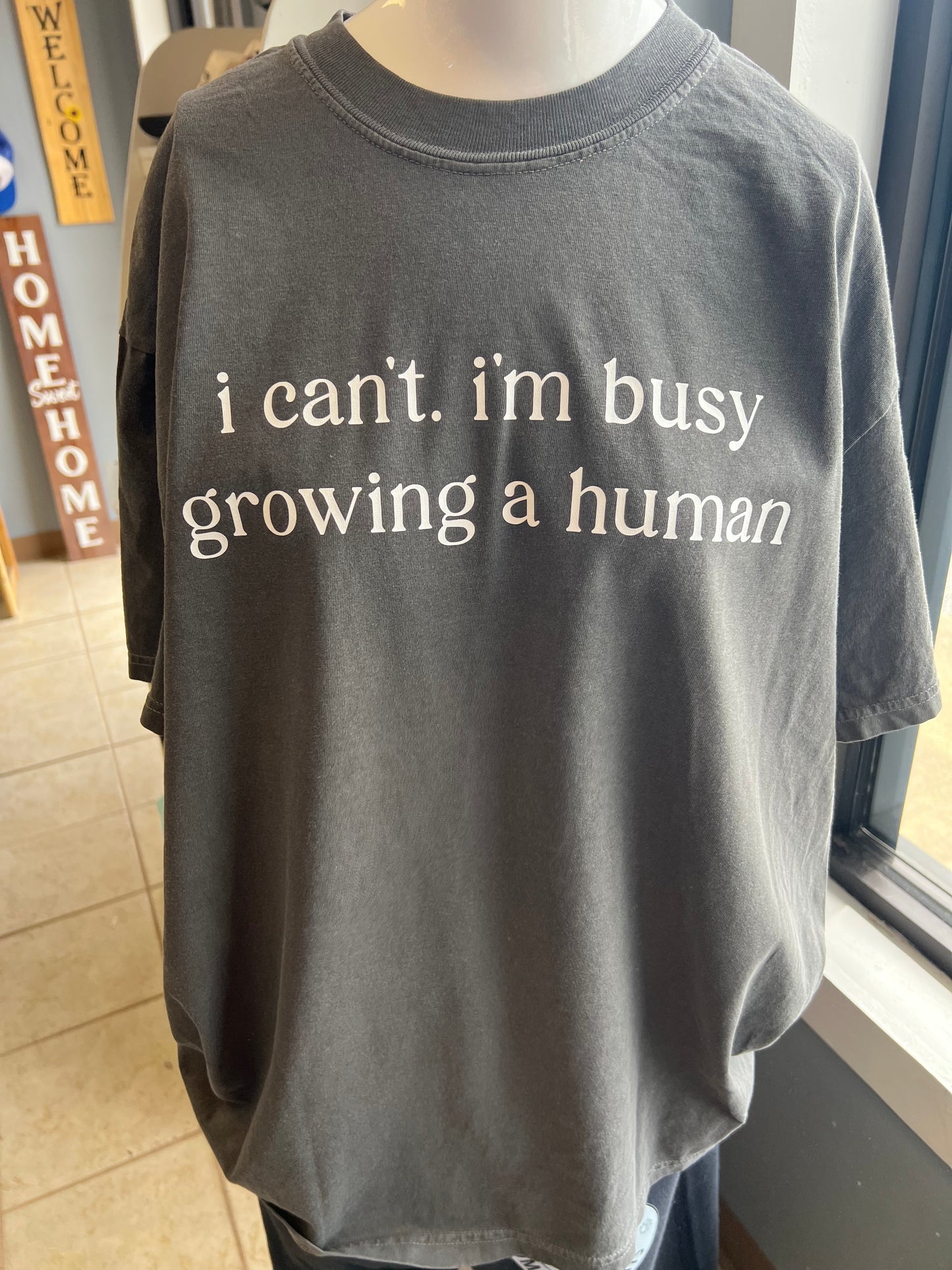 New  unisex T-shirt comfort color Brand pepper I can’t I’m busy growing a human ￼