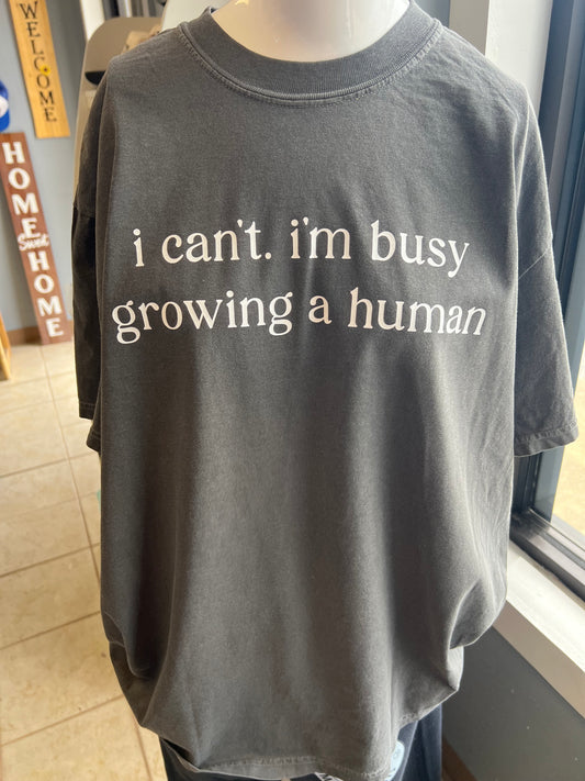 New  unisex T-shirt comfort color Brand pepper I can’t I’m busy growing a human ￼