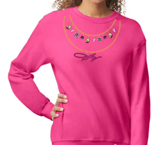 New unisex hot pink unisex top charm necklace
