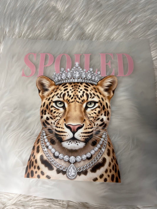 New DTF spoiled bling leopard
