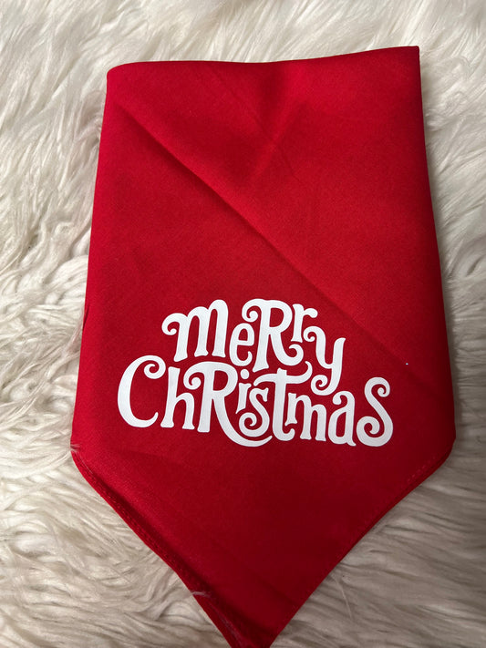 dog bandanna merry Christmas ￼