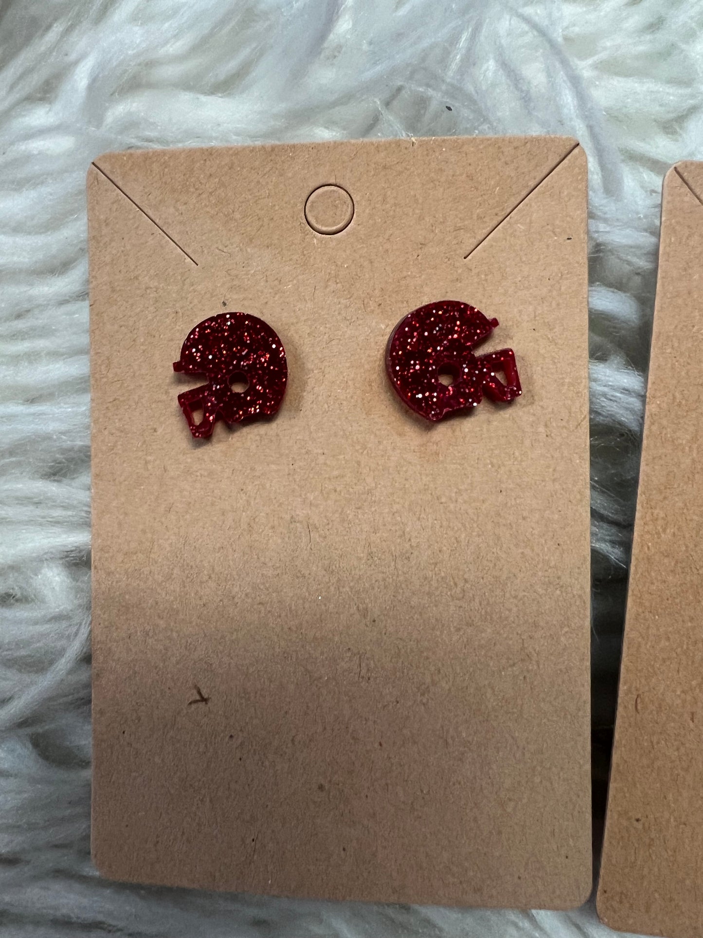 New  stud earring red