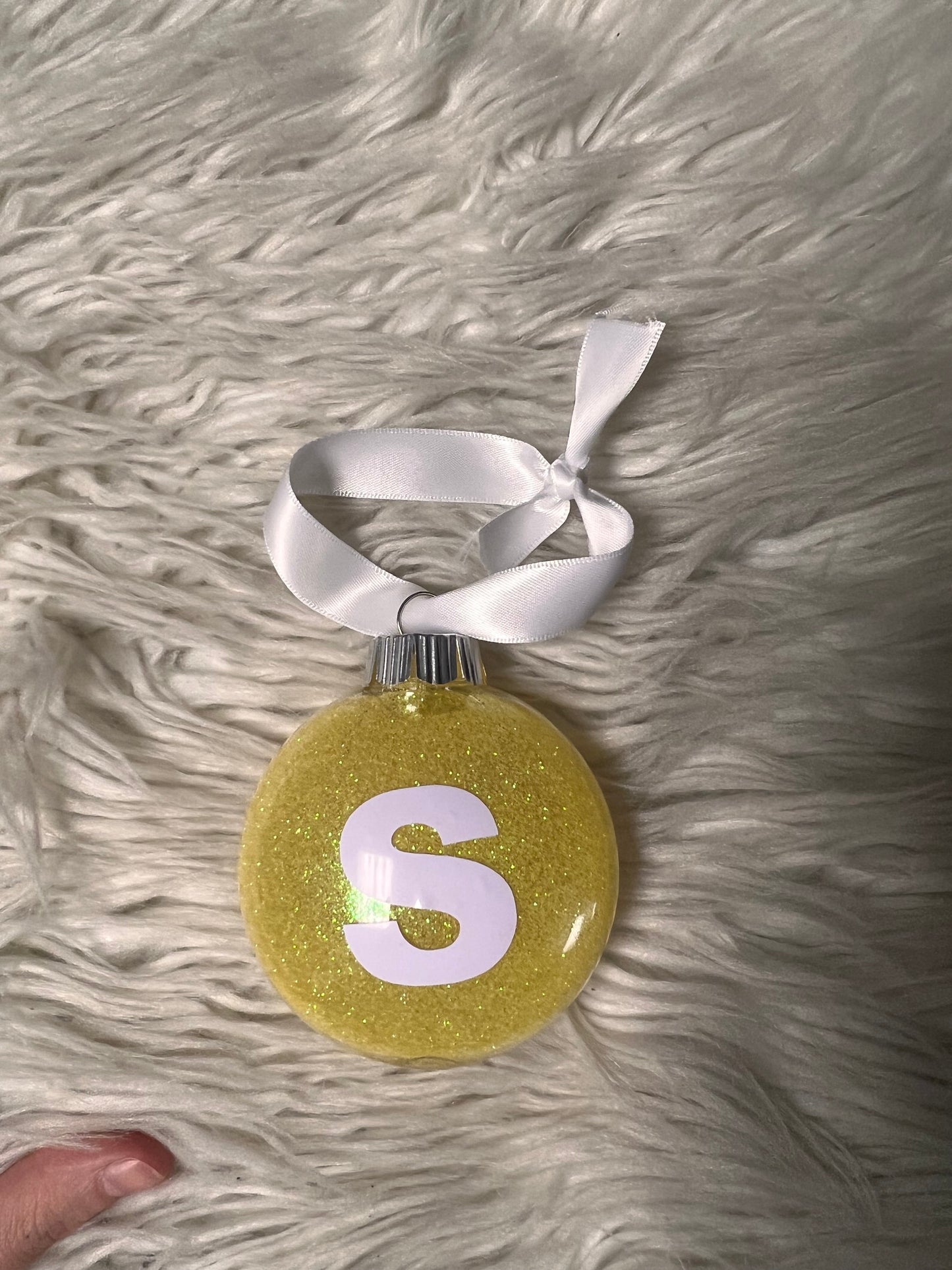 Glitter plastic ornament Christmas