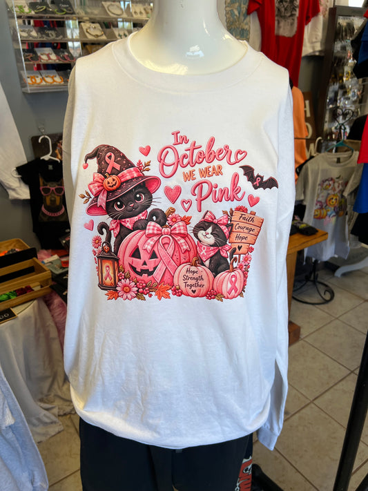 unisex top in October we were pink ￼