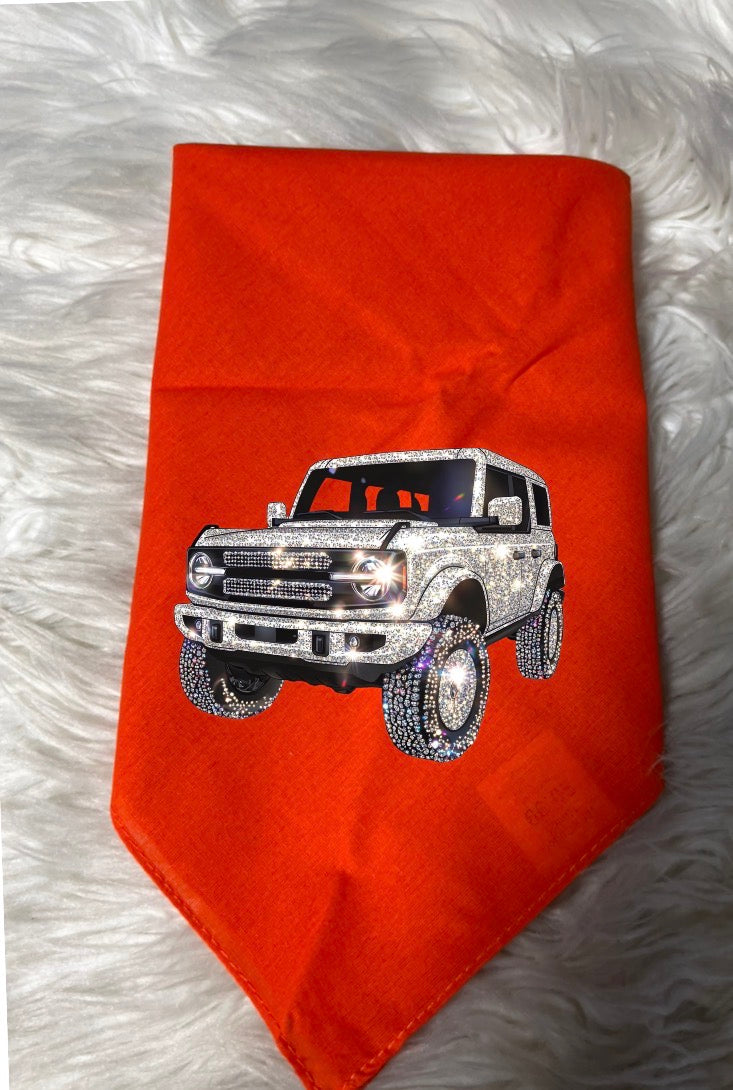 New dog bandanna orange