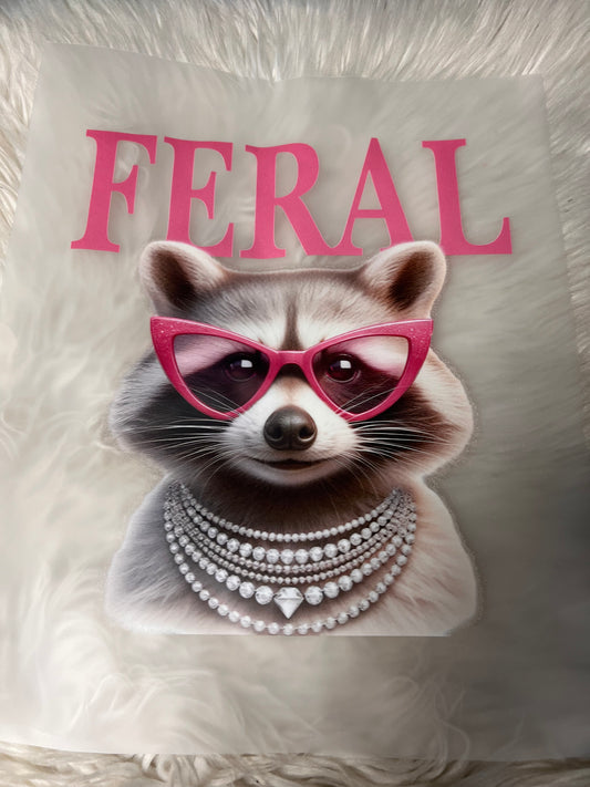New DTF  feral bling sunglasses ￼ raccoon