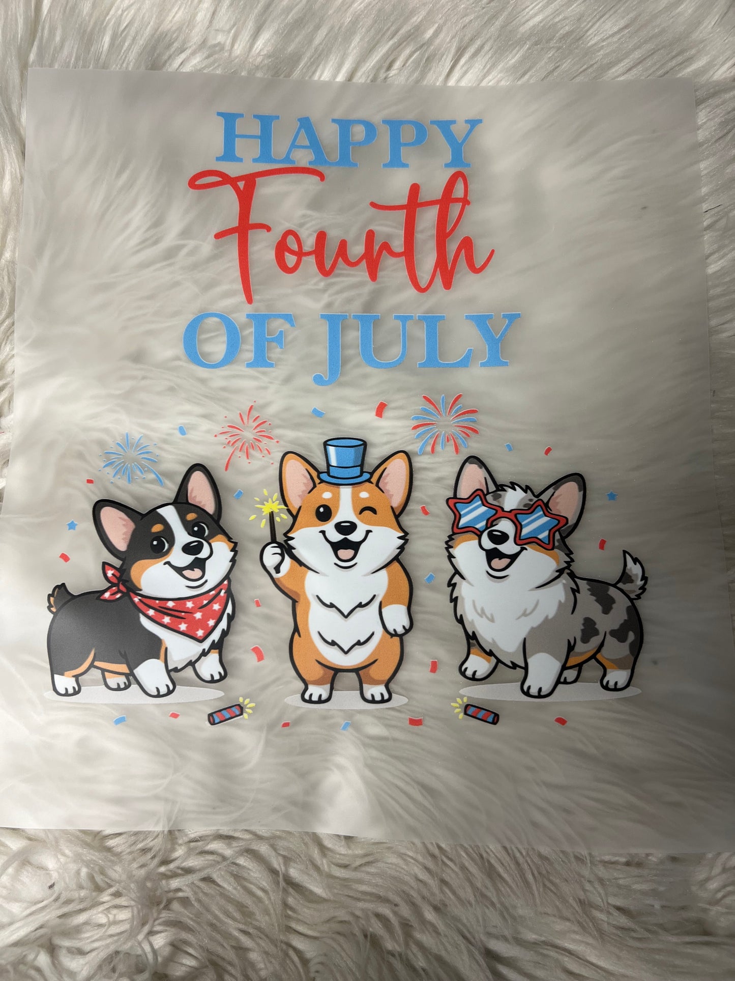 New DTF USA bougie  blonde corgi