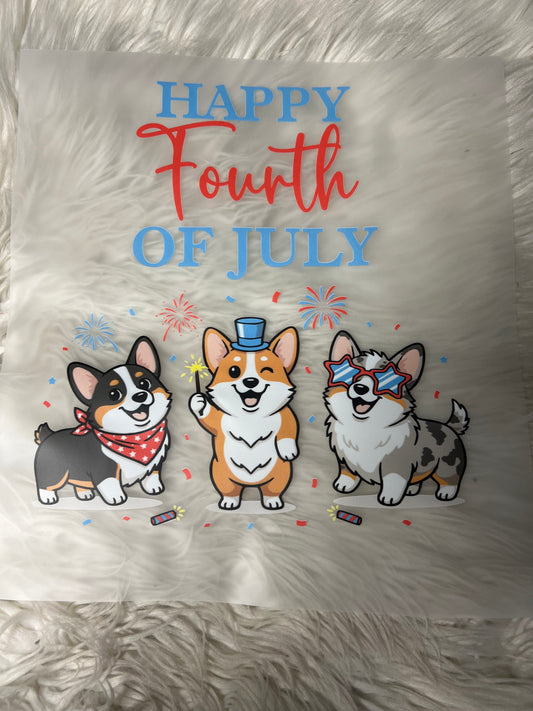 New DTF USA bougie  blonde corgi