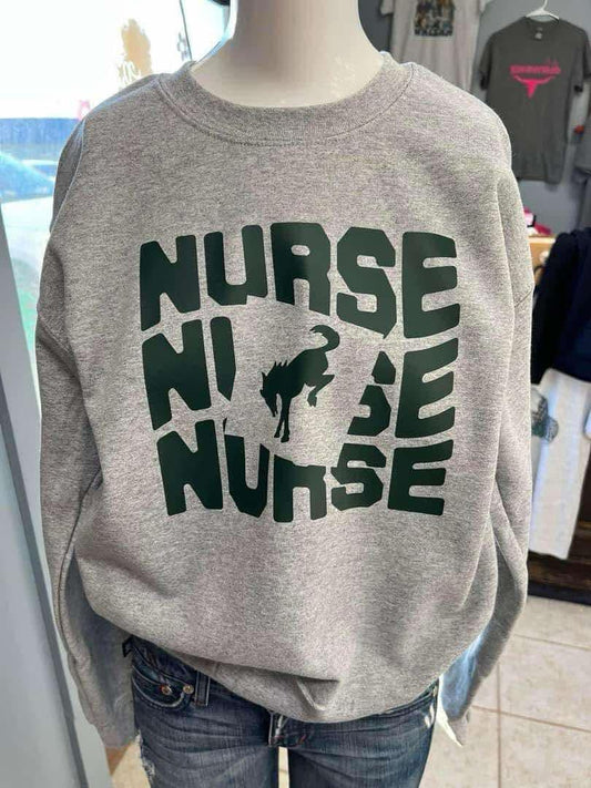 New crewneck sweatshirt dark green on top
