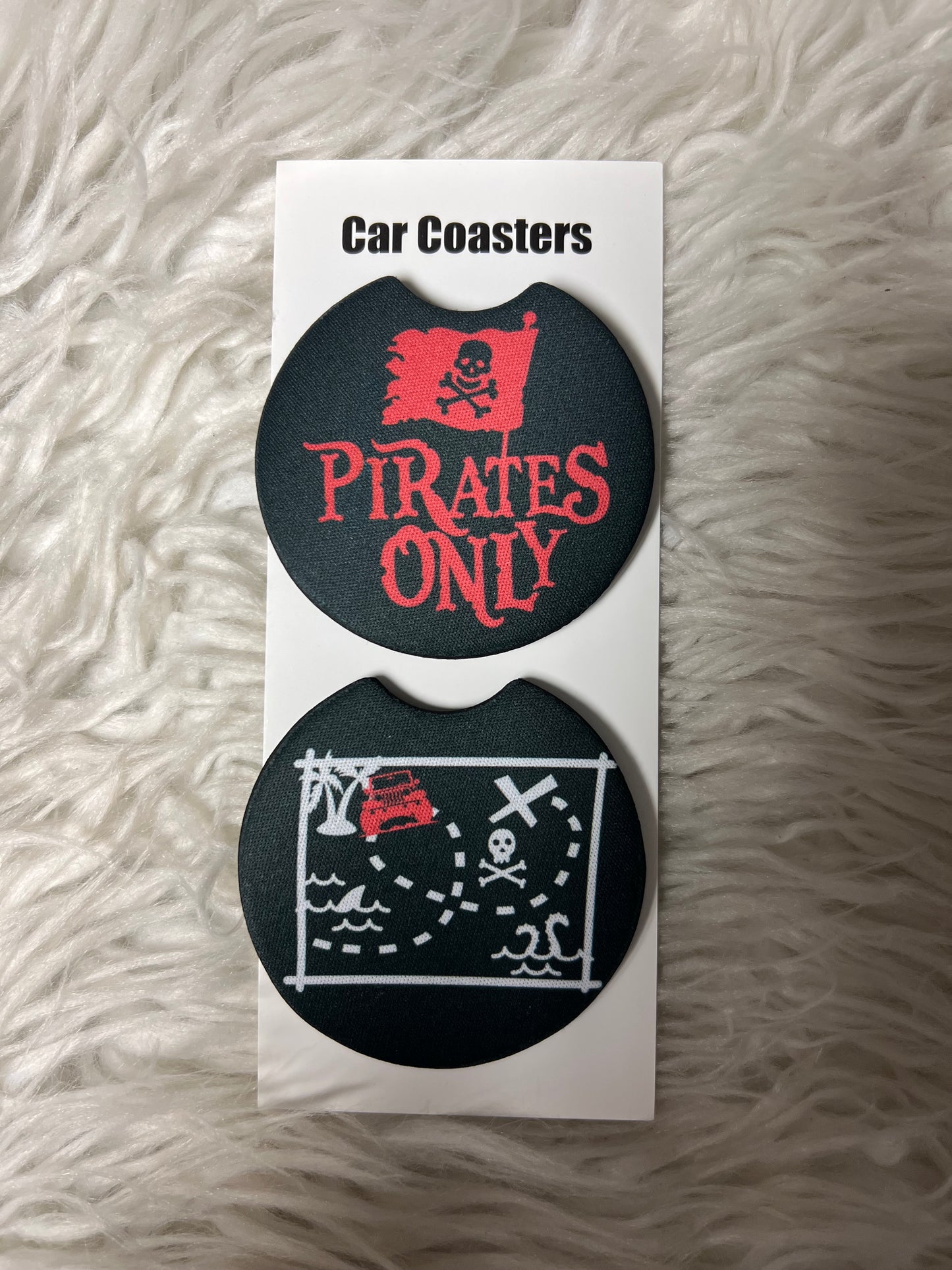 car coasters pink pirates