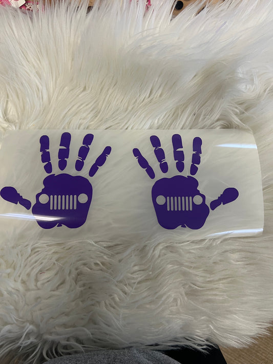 Vehicle wave car decals regular purple