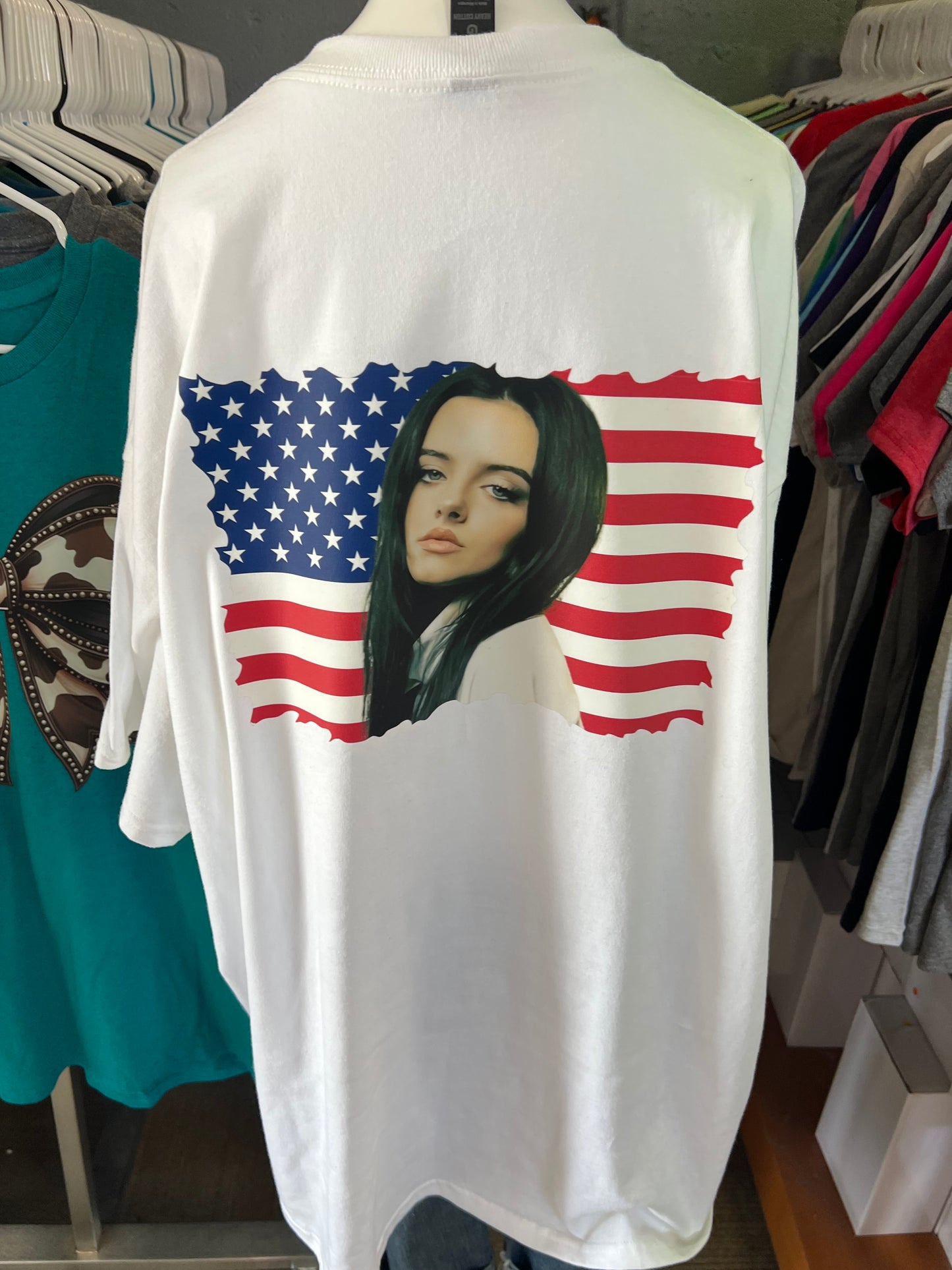 New  unisex T-shirt red white Jesse