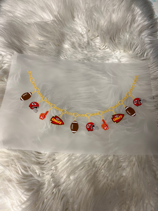 New DTF football necklace