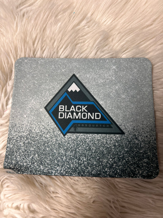 Mouse pad  black diamond silver