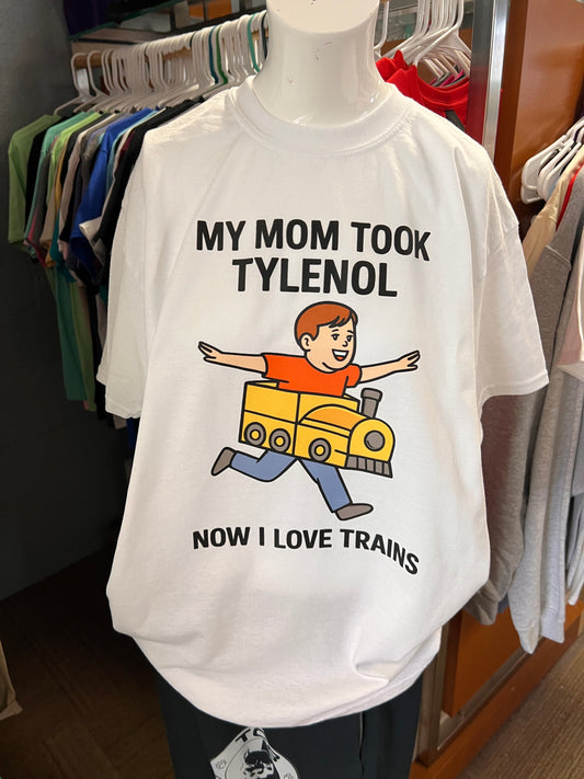 New unisex my mom took Tylenol now. I love trains