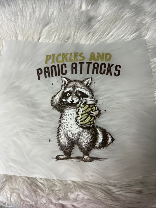 DTF  print panic, attack attacks, and pickles raccoon