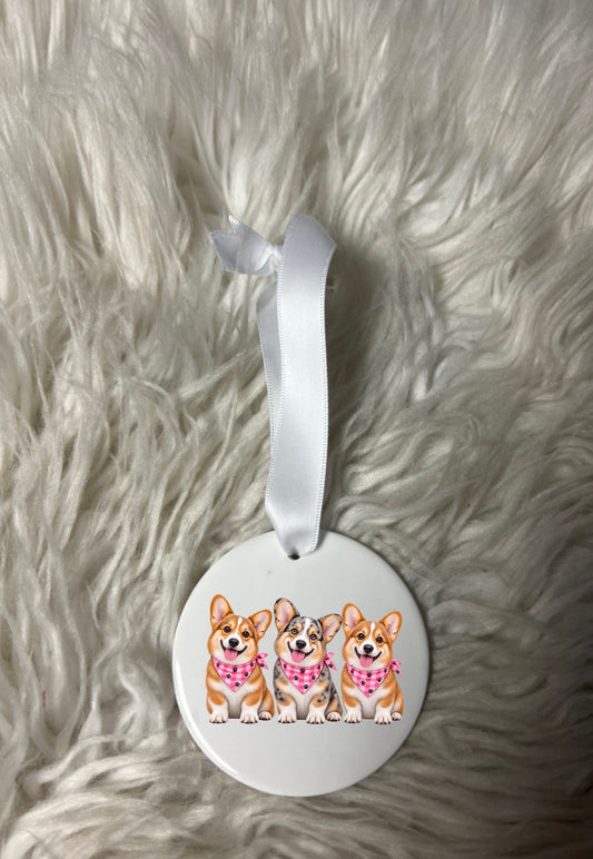 New Christmas ceramic ornament corgi