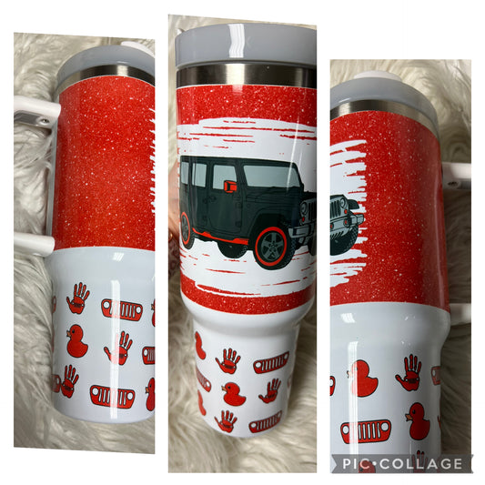 New 40 ounce red glitter 4 x 4 Tumblr