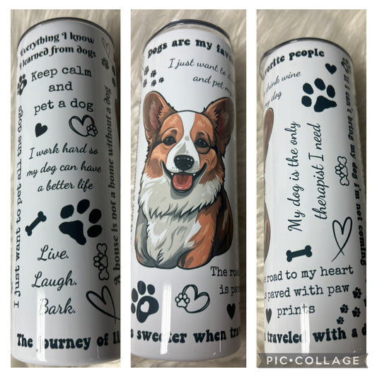 (Copy) 20 ounce Tumblr corgi