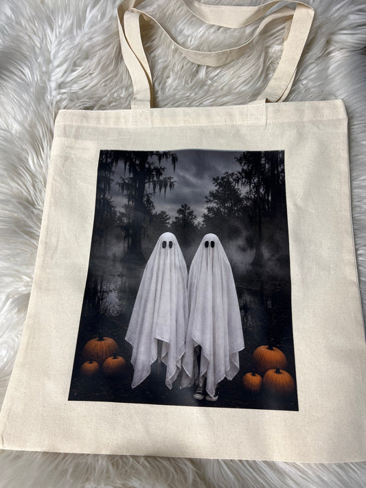 15'' X 16'' Natural Cotton Tote trick-or-treat bag ￼