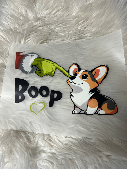 New DTF Christmas corgi