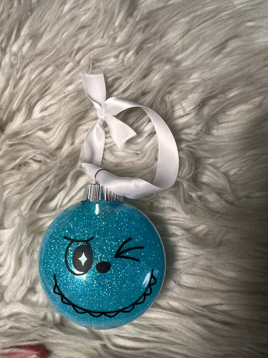 Glitter plastic ornament Christmas