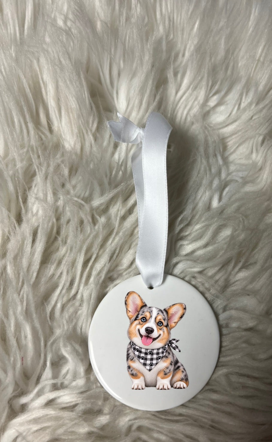 New Christmas ceramic ornament corgi