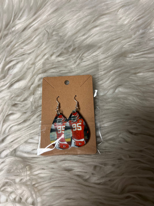New football style earrings
