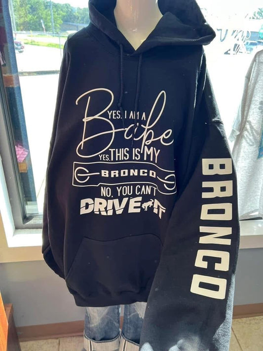 unisex  4 x 4 black hoodie