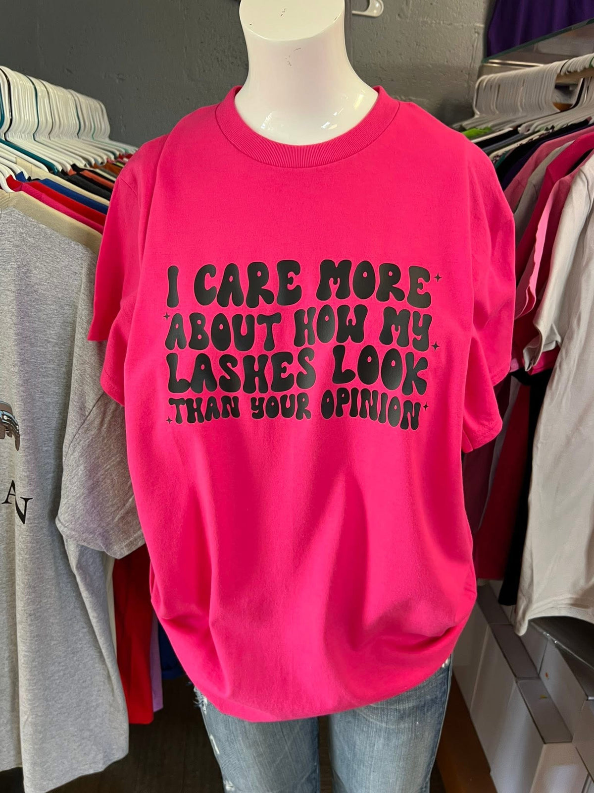New unisex hot pink I care about my lashes look then your opinion ￼