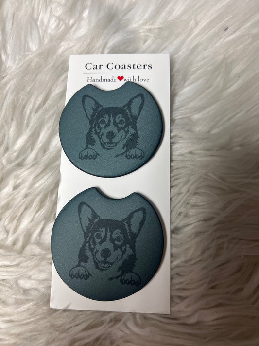Corgi car coasters