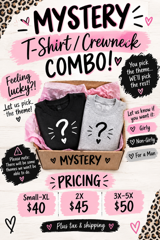 Mystery t-shirt and crewneck bundle you pick the theme ￼