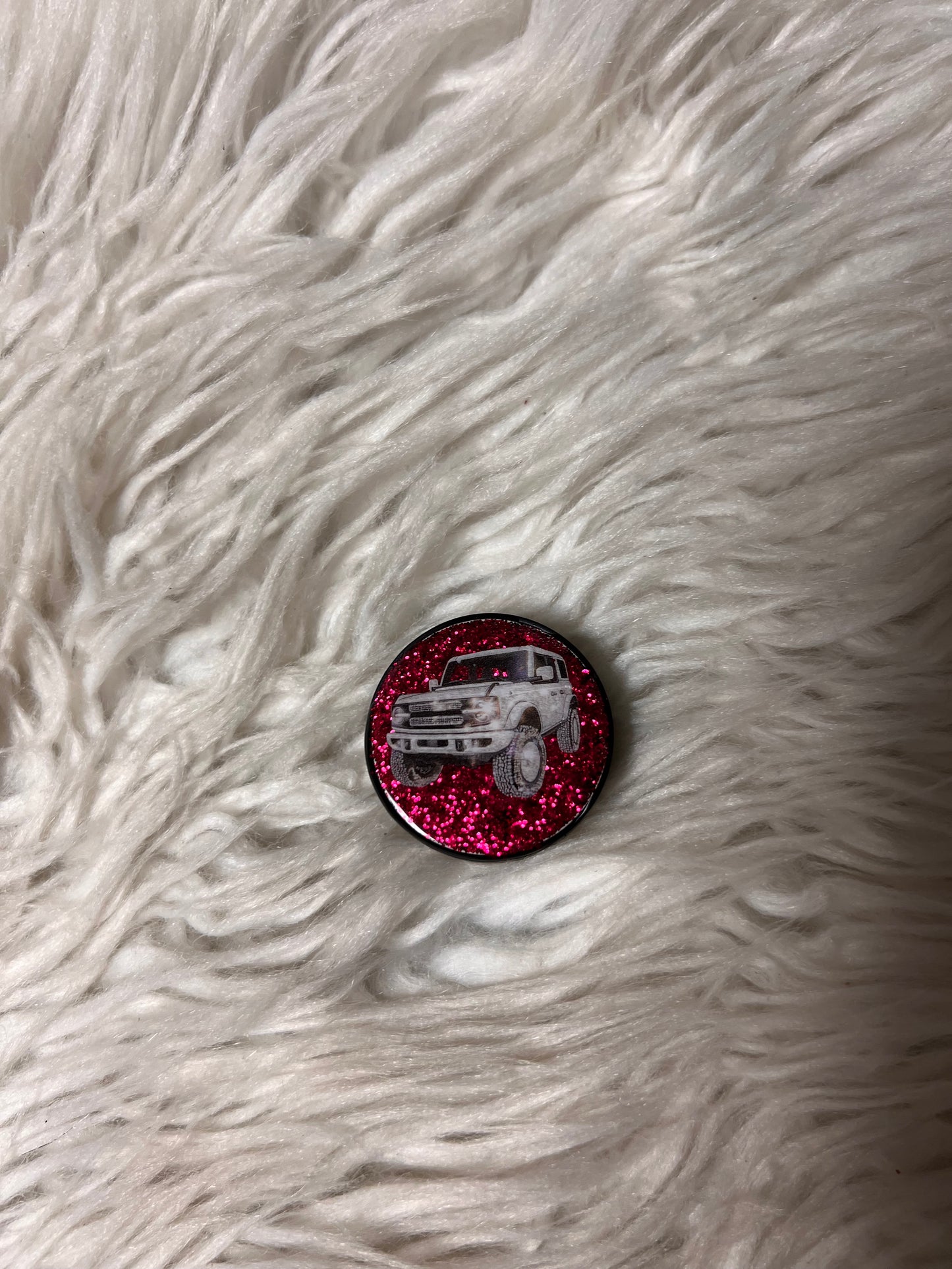 Resin covered pop socket pink