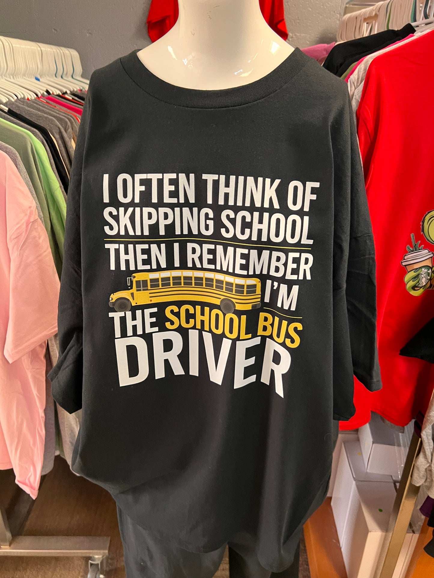 New unisex funny black bus