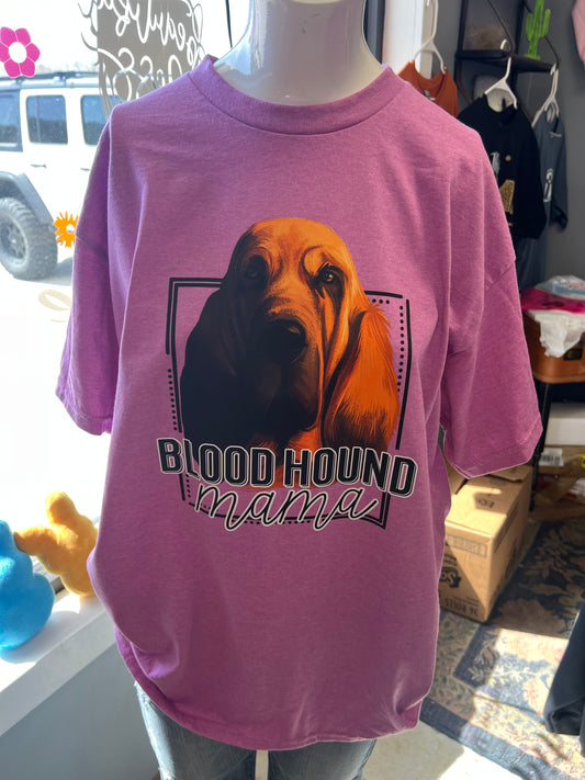 A new unisex, bloodhound mama T-shirt