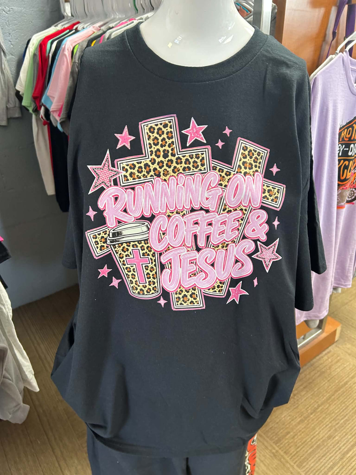unisex top Jesus and coffee