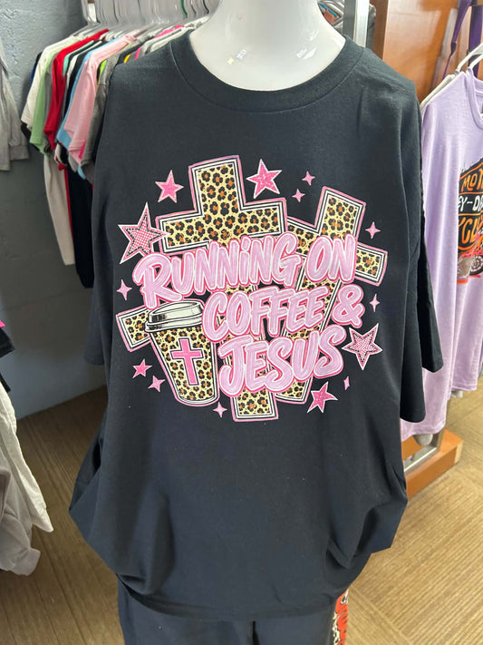 unisex top Jesus and coffee
